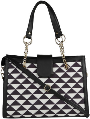 MiniWesst Women White, Black Tote