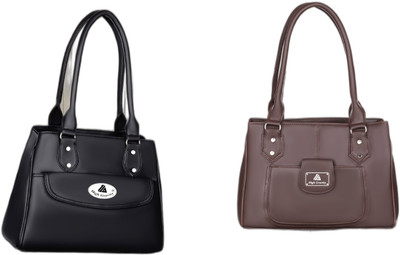 High Gravity Women Black, Brown Messenger Bag(Pack of: 2)