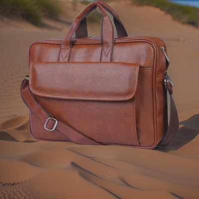 Shivra Men & Women Tan Messenger Bag