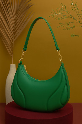 Baespice Green Shoulder Bag EmeraldCharm Green Hobo Bag(Pack of 5)