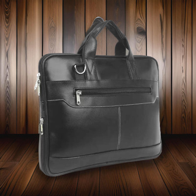 Shivra Men & Women Black Messenger Bag