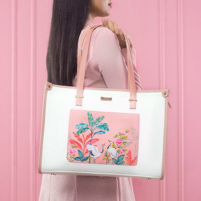 Strokes by Namrata Mehta Women Pink Tote