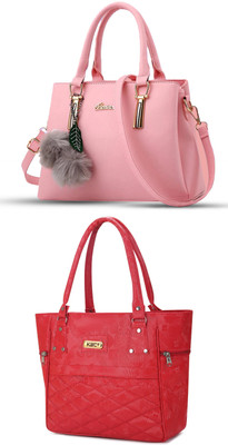 KSC Women Pink, Red Handbag