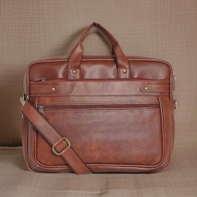 Shivra Men & Women Tan Messenger Bag