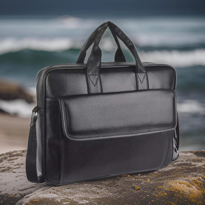 Shivra Men & Women Black Messenger Bag