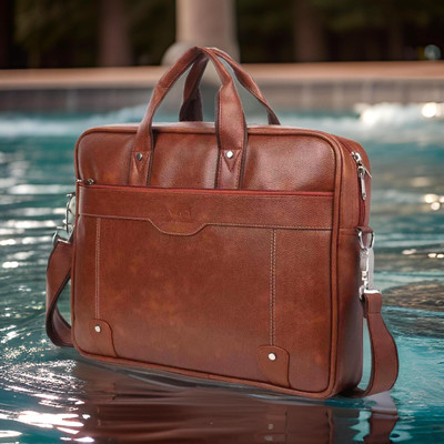 Shivra Men & Women Tan Messenger Bag