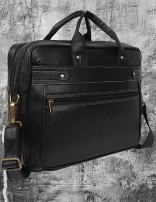 Shivra Men & Women Black Messenger Bag