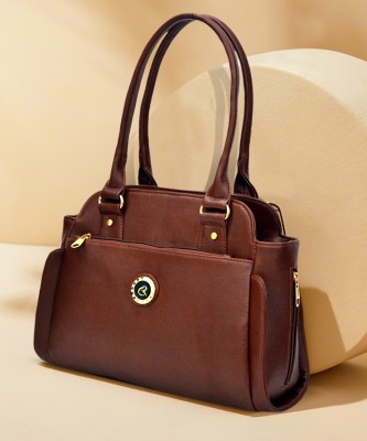 AGINOS Women Brown Hand-held Bag