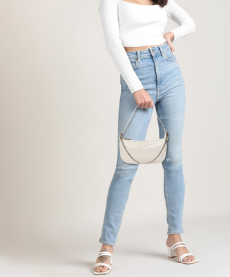 LINO PERROS Women White Shoulder Bag