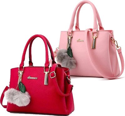 khatushyam collection Women Pink, Red Hand-held Bag