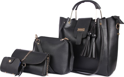 Mark & Keith Women Black Shoulder Bag(Pack of: 4)