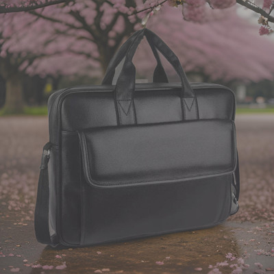 Shivra Men & Women Black Messenger Bag