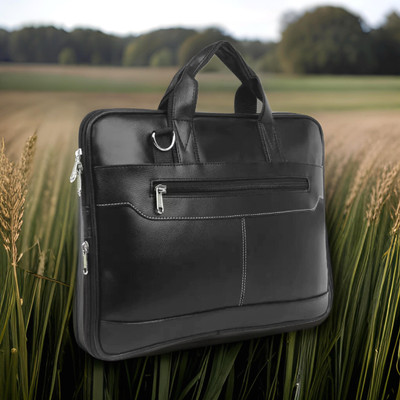 Shivra Men & Women Black Messenger Bag