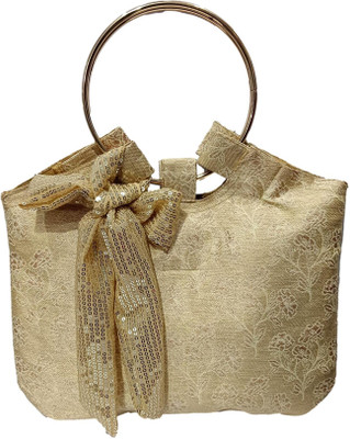 JDDCART Women Gold Hand-held Bag
