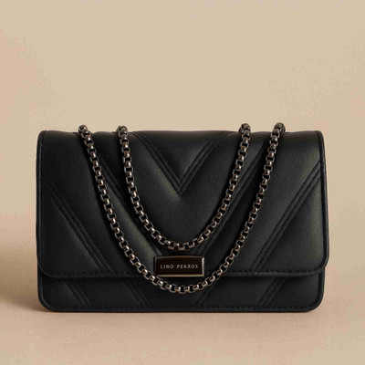 LINO PERROS Women Black Sling Bag