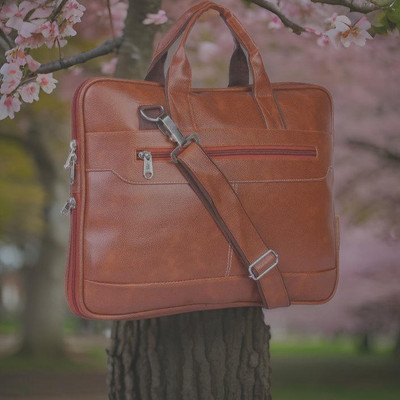 house of common Men & Women Tan Messenger Bag