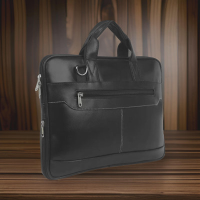 Shivra Men & Women Black Messenger Bag