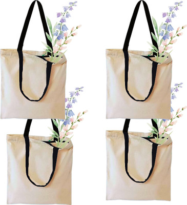 prageet Women Beige Tote(Pack of: 4)