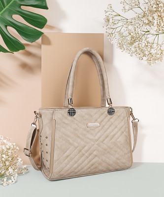 Lookout Fashion Women Beige Hand-held Bag