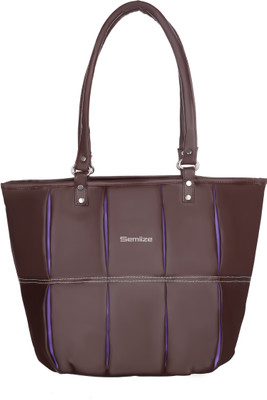 semiize Women Brown Shoulder Bag