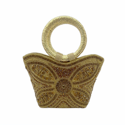 Shoomi Women Gold Handbag