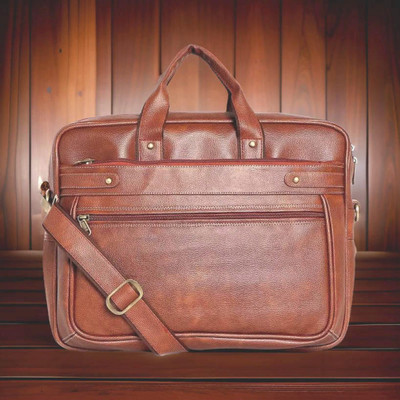 Shivra Men & Women Tan Messenger Bag