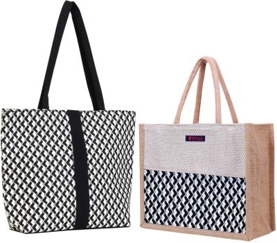 ENSAC Men & Women Black Tote(Pack of: 2)