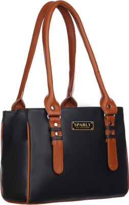 Sparly Women Black Handbag