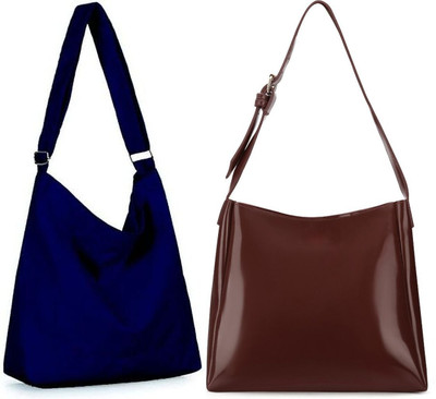 Trendycraft Women Brown, Blue Shoulder Bag(Pack of: 2)