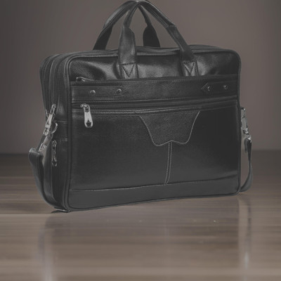 Shivra Men & Women Black Messenger Bag