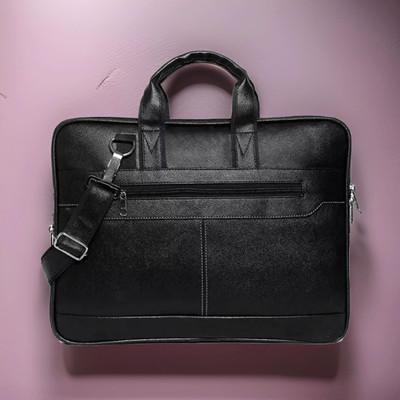 Shivra Men & Women Black Messenger Bag