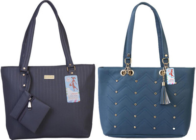 MSK Collection Women Blue, Blue Messenger Bag(Pack of: 2)