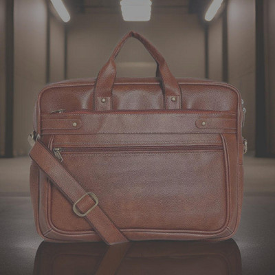 Shivra Men & Women Tan Messenger Bag