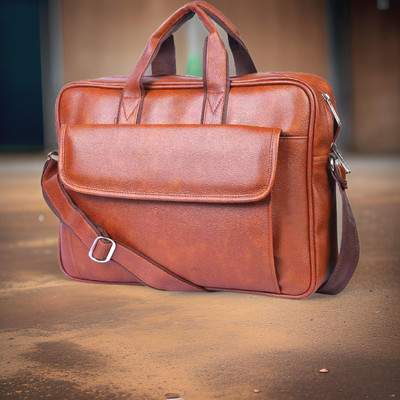 JairaJ Men & Women Tan Messenger Bag