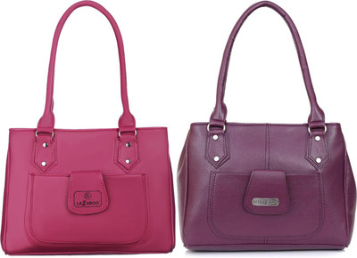 Lazzaroo Women Maroon, Purple Shoulder Bag(Pack of: 2)