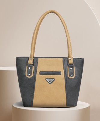 HIGH RISE Women Grey, Beige Shoulder Bag