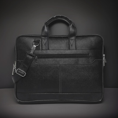 Shivra Men & Women Black Messenger Bag