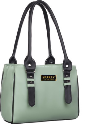 Sparly Women Green Handbag