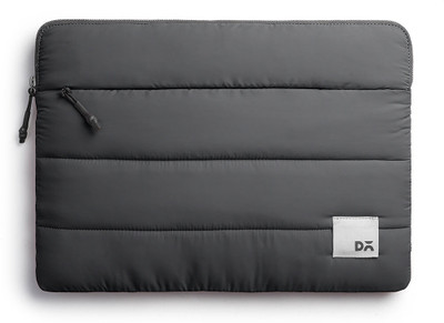 DailyObjects Slate Gray Stria Laptop Sleeve - Medium Laptop Sleeve/Cover(Grey, 8 L)