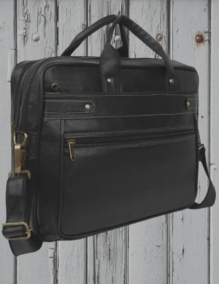Shivra Men & Women Black Messenger Bag
