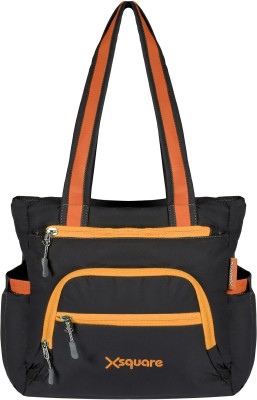 Xsquare Women Black, Orange Handbag