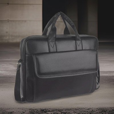 Shivra Men & Women Black Messenger Bag