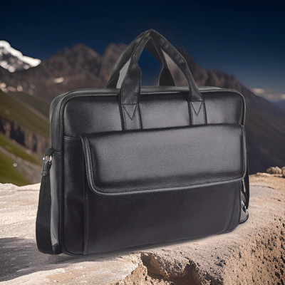 Shivra Men & Women Black Messenger Bag