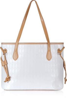 ITALISH Women White, Beige Tote