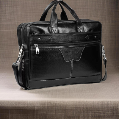 Shivra Men & Women Black Messenger Bag