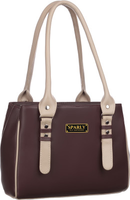 Sparly Women Brown Handbag