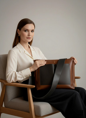 fabbik Multicolor Tote TAN BLACK TOTE FOR WOMEN