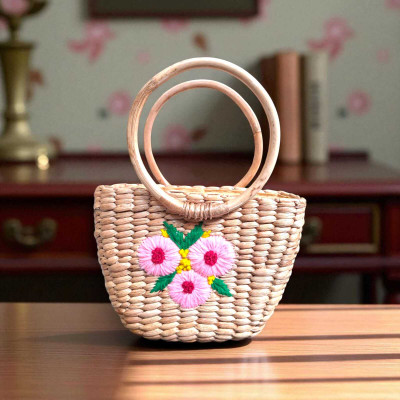 Banashristi Women Brown, Pink, Green Handbag