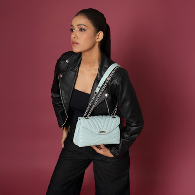 LINO PERROS Women Green Shoulder Bag