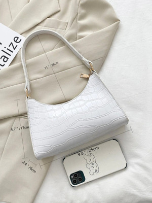 LIKE STYLE White Sling Bag L.S-222-SLNBG-CHND-SHPE-CROCO-WHTE@@_12